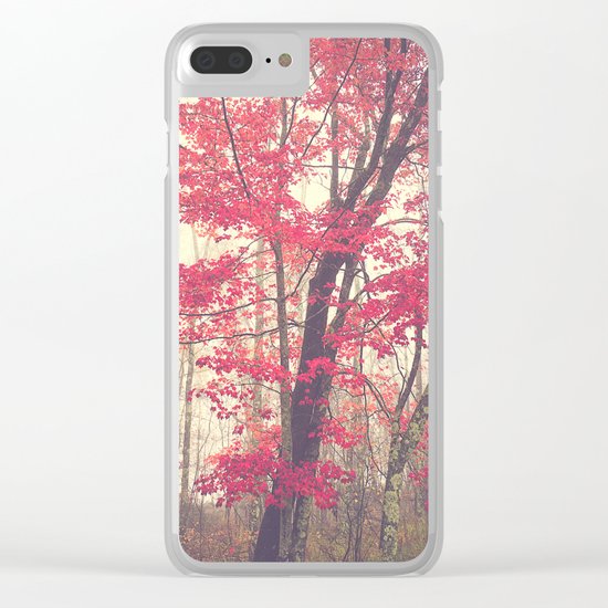 Autumn Red Clear iPhone Case