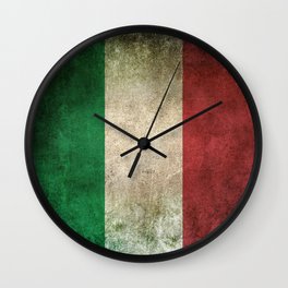 Old and Worn Distressed Vintage Flag of Italy Wall Clock | Olditalianflag, Vintageflag, Wornitalianflag, Italianflag, Flagofitaly, Italy, Graphicdesign, Italian, Patriotic, Vintageitalianflag 
