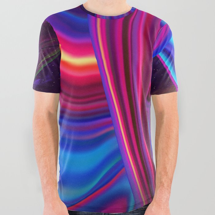 Neon twisted space #4 All Over Graphic Tee