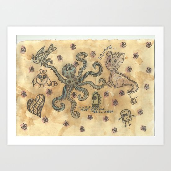 Silly Octopus Art Print