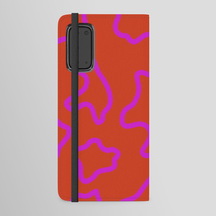 Howdy Vibrant Cow Spots in 70s style Android Wallet Case