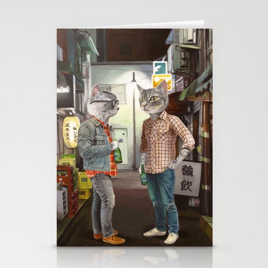 A Cats Night Out Stationery Cards
