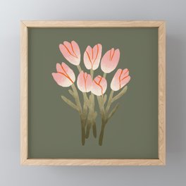 Tulip Drawing Framed Mini Art Print