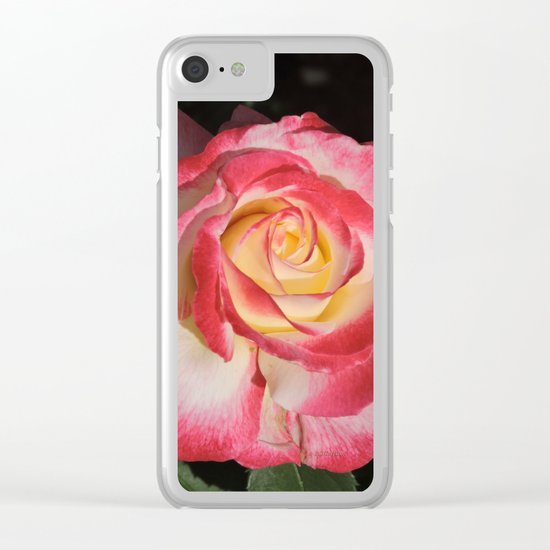 Multi-Hued Rose Clear iPhone Case