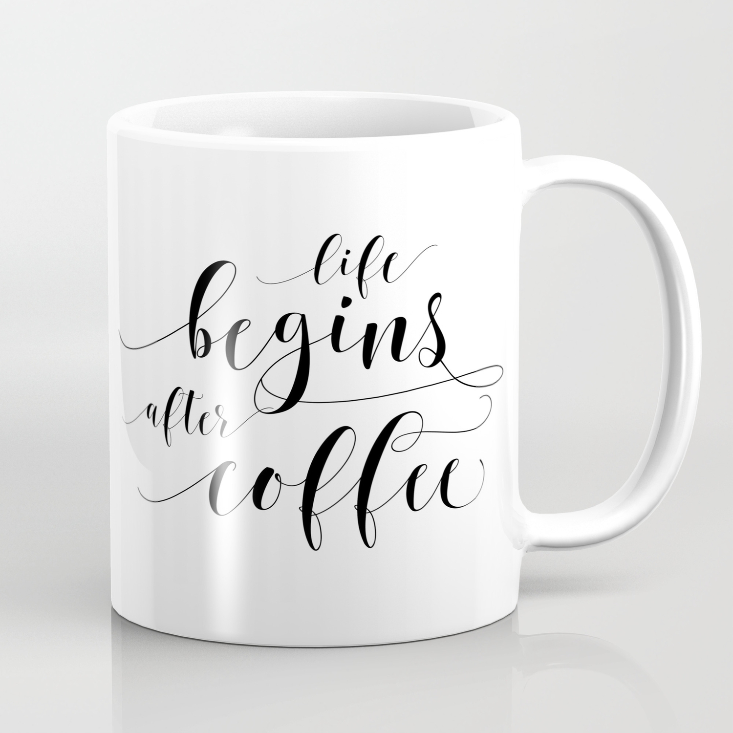 Printable Art Life Begins After Coffee Coffee Sign Coffee Print