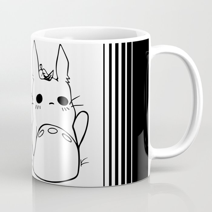 Chibi Totoros in Black and White Coffee Mug