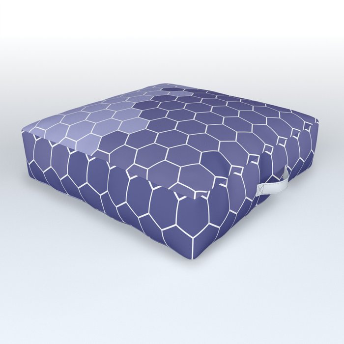 Honeycomb Purple Violet Very Peri Hive Outdoor Floor Cushion