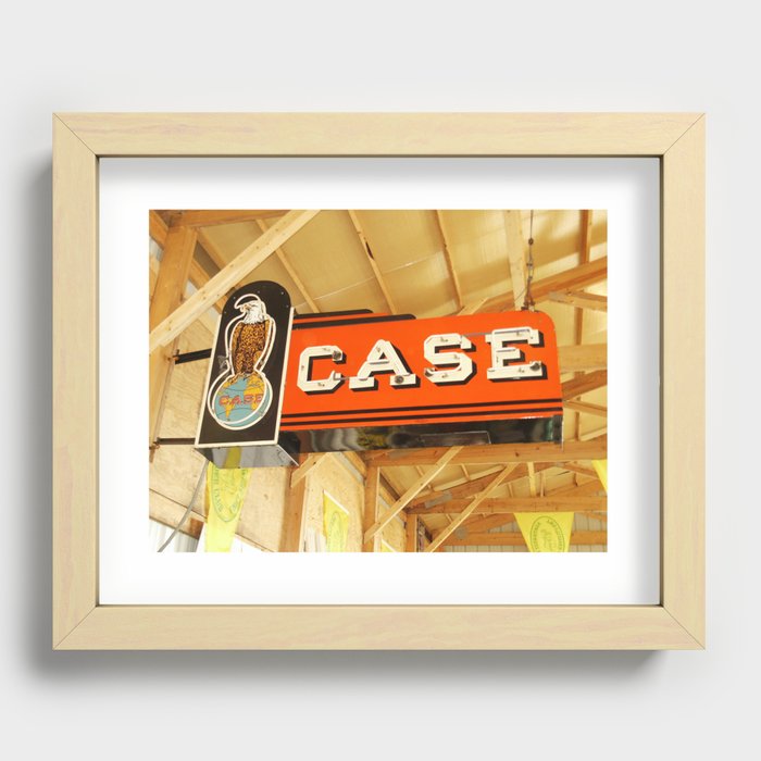 CASE IH Sign Recessed Framed Print