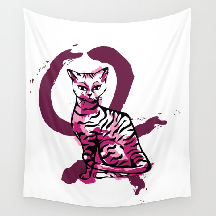 Female Pussies Grab Back Wall Tapestry