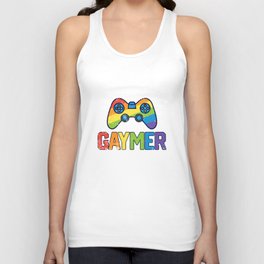 Gaymer LGBT Gay Pride Shirt for Men Women Boys Girls Gamer Gifts Unisex Tank Top