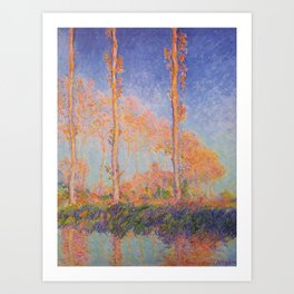 Claude Monet Poplars Philadelphia Art Print