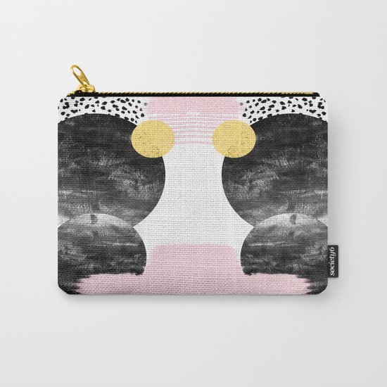 Roussel - pink pastel girly hipster trendy art decor dorm college brooklyn abstract minimal painting Carry-All Pouch