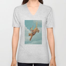 Meehaw - Rodeo Cat / Bronc V Neck T Shirt