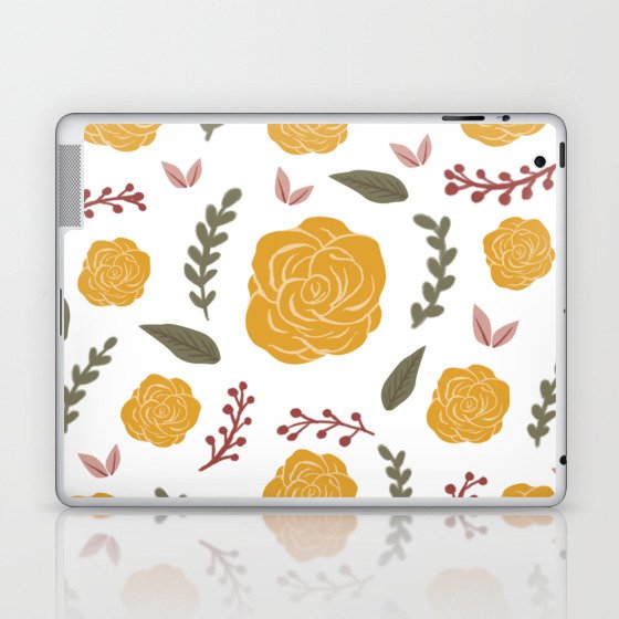 Flower Lover Print Florist Gift Pattern Laptop & iPad Skin