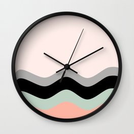 Pastel Nature Wave Mind Wall Clock