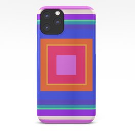Squares in Purple, Blue, Red, Pink iPhone Case