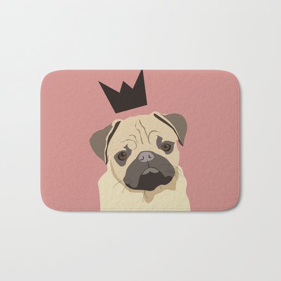 Royal pug Bath Mat