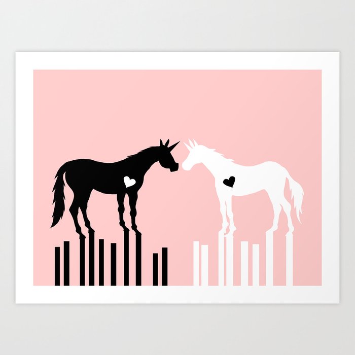 Love Connects Unicorn Art Print