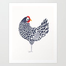 chicken stamp Art Print