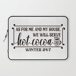 Funny Winter Hot Cocoa Sign Laptop Sleeve