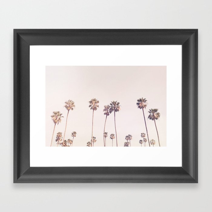 Sunny Cali Palm Trees Framed Art Print