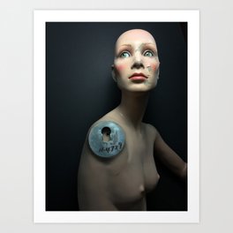 Annette Art Print | Haunted, Mannequin, Sadgirl, Glasseyes, Vintagemannequin, Creepy, Color, Photo, Digital 