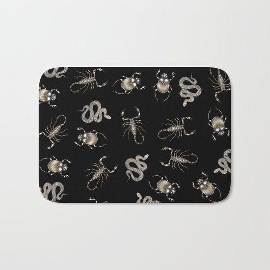 Desert Curses in Black Bath Mat