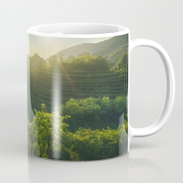 Vineyards and Hills in Prosecco Unesco Site. Italy Coffee Mug