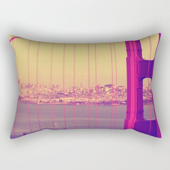 Golden Gate Into San Francisco Rectangular Pillow