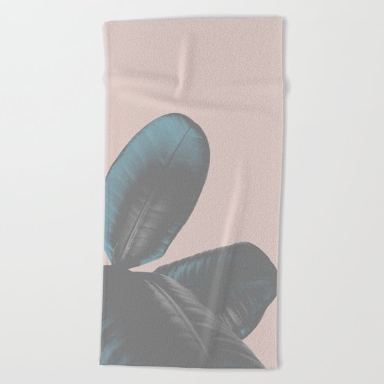 Ficus Elastica #7 #pastel #red #art #society6 Beach Towel