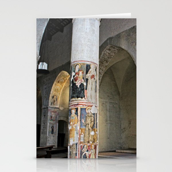 Religious Medieval Paintings, Saint Francis Church, Narni, Italy Stationery Cards