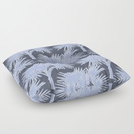 Vintage 70’s Palm Springs Denim Blue on Navy Floor Pillow