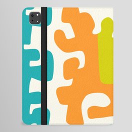 Retro soft geometric color pattern 7 iPad Folio Case