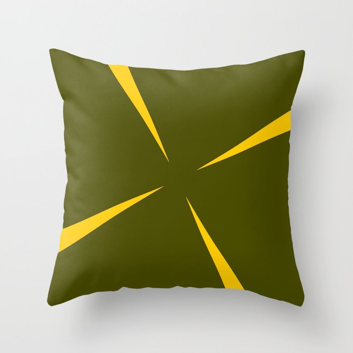 New optical pattern 126 green Throw Pillow
