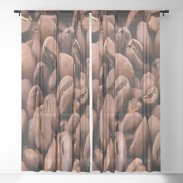  Artistic Roasted Coffee Beans  Sheer Curtain