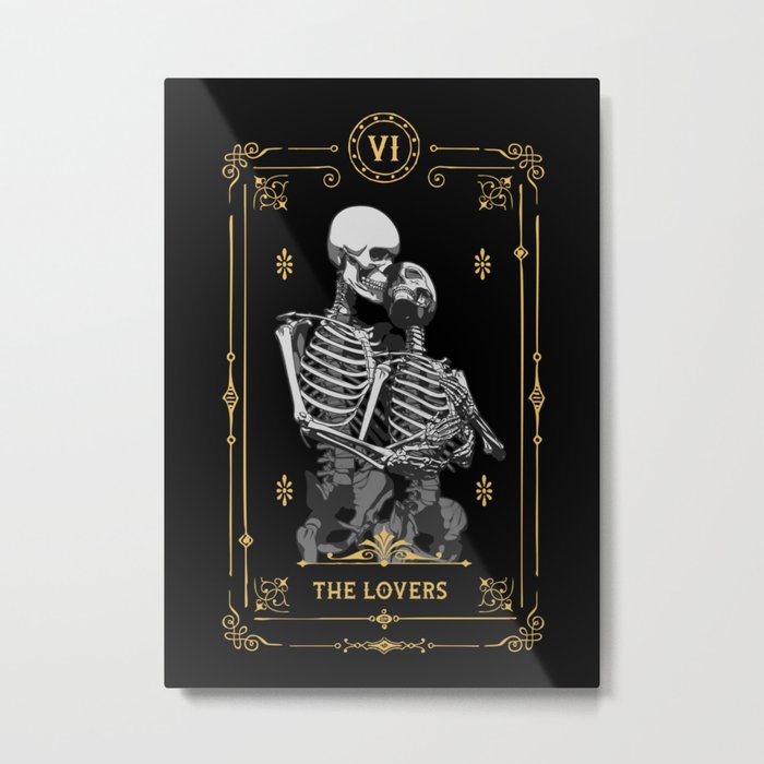 The Lovers VI Tarot Card Metal Print