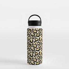 Gold Leopard Print Water Bottle