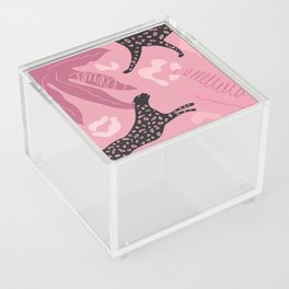 Tropical Jungle Pink Leopard Acrylic Box