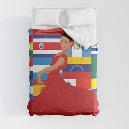 hispanic heritage woman Comforter
