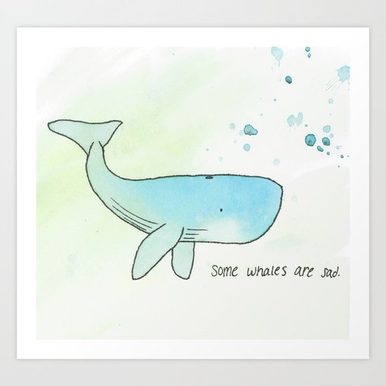Some Whales Art Print