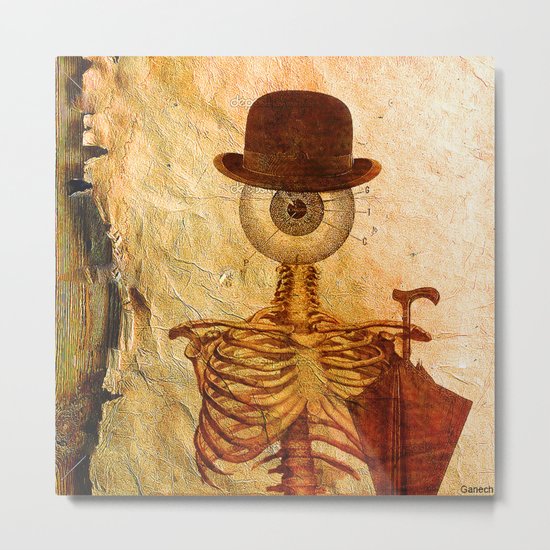 Monsieur Bone Metal Print