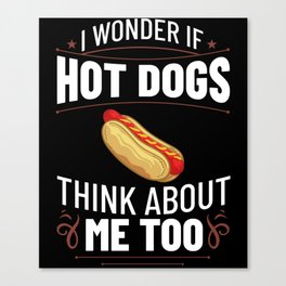 Hot Dog Chicago Style Bun Stand American Canvas Print