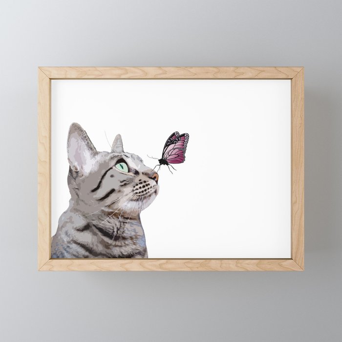Butterfly & Gouda Framed Mini Art Print