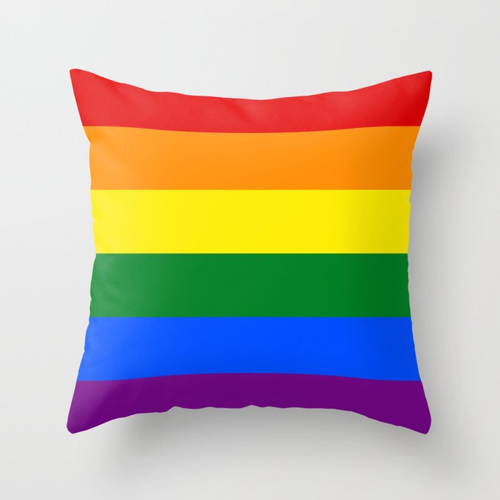 Rainbow Pride Flag Throw Pillow