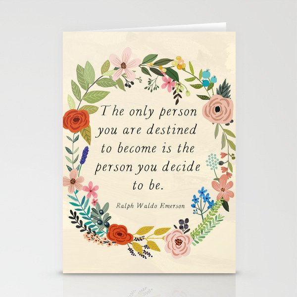 Emerson quote Stationery Cards