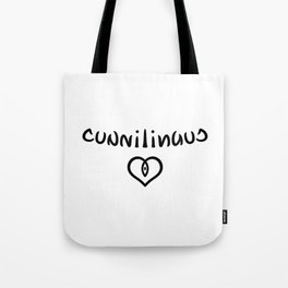 Ambigram Cunnilingus Tote Bag