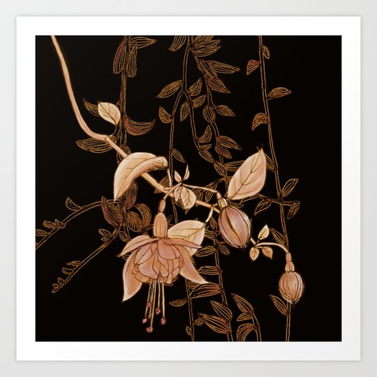 golden botanics Art Print