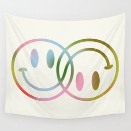 Synergy Wall Tapestry | Happy, Shapes, Happiness, Face, Hippie, Smiley, Fun, Symbol, Smiley Face, Simple 