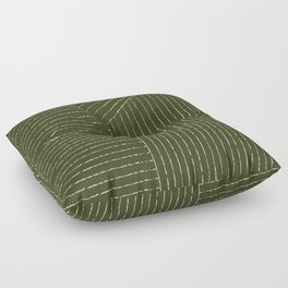 Lines (Olive Green) Floor Pillow