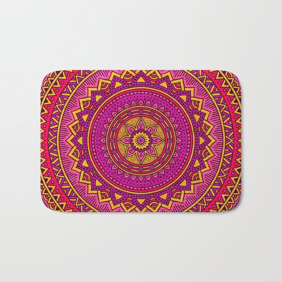 Hippie mandala 25 Bath Mat